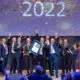Mitarbeitende von AMOVA auf Bühne beim Deutscher Logistik Kongress 2022