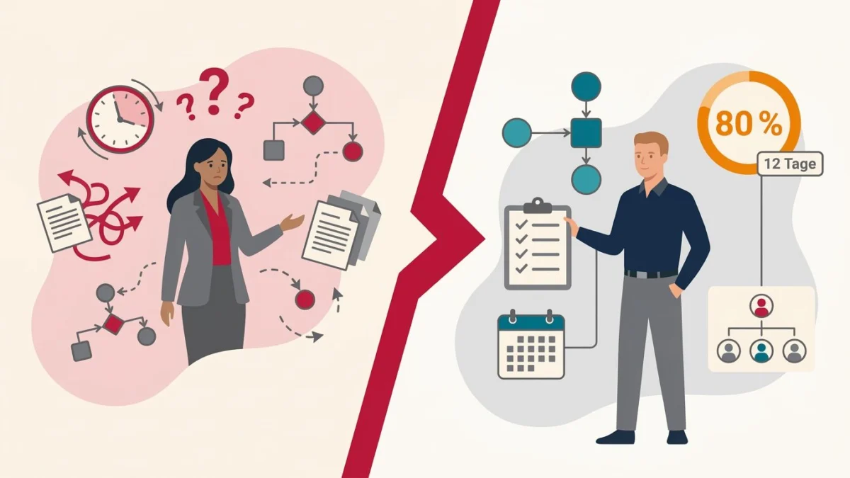 Chaos on one side, order on the other side