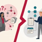 Chaos on one side, order on the other side