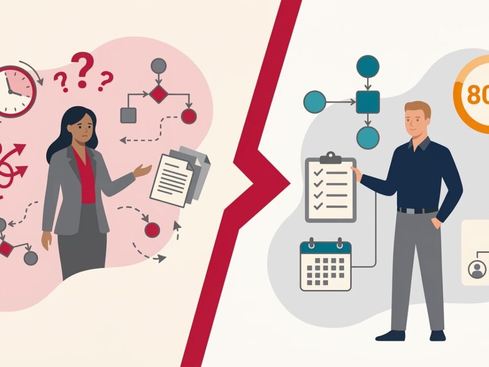 Chaos on one side, order on the other side